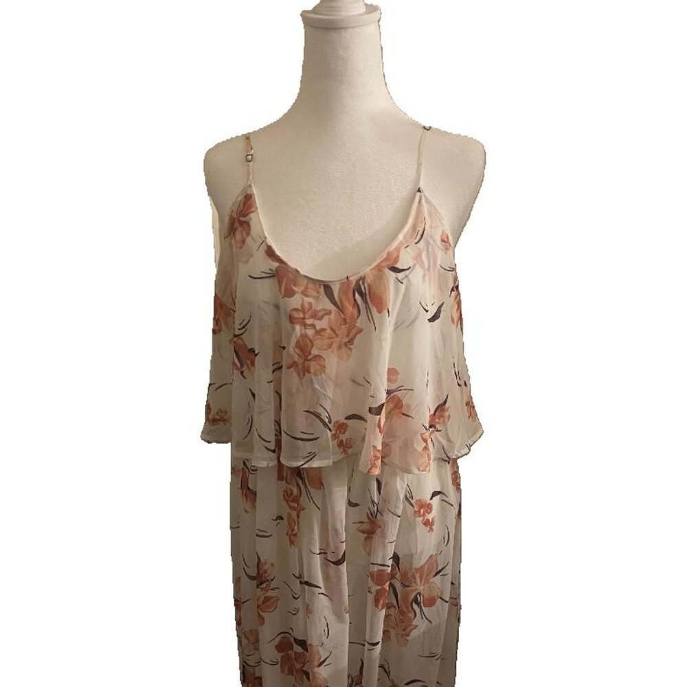 Sheer Floral Long Dress